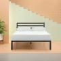 Zinus Mia Modern Studio 14 Inch Platform 1500H Metal Bed Frame With Headboard, King,AZ-ASMPH-15K,Black