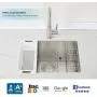 Modena Undermount Kitchen Sink Set, 16-Gauge Stainless Steel (21-Inch Single Bowl) Modena Undermount Kitchen Sink Set, 16-Gauge Stainless Steel (21-Inch Single Bowl)