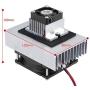 ESUMIC DC 12V DIY Thermoelectric Peltier Refrigeration Cooling System Kit Semiconductor Cooler Conduction Module + Radiator + Fan + TEC1-12706