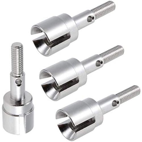Metal Wheel Axle Shaft 02033 Upgrade Parts for 1/10 HSP Redcat Monster Truck (Silver, Set of 4)