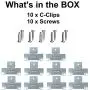 10 Pack (5 Pairs) Retrofit Recessed Downlight Housing C Clips- Metal Screws Included for Down Light Cans 10 Pack (5 Pairs) Retrofit Recessed Downlight Housing C Clips- Metal Screws Included for Down Light Cans