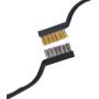 Topspeeder 12 Pieces Wire Brush (Stainless Steel + Brass) Scratch Brush, Curved Handle Masonry Brush Wire Bristle for Cleaning Welding Slag and Rust