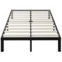 ZIYOO Bed Frame 16 Inch Metal Platform Bed with Wooden Slat Support,3500lbs Heavy Duty/Strengthen Support Mattress Foundation,Noise Free,Queen,Black