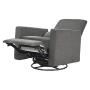 DaVinci Piper Upholstered Recliner and Swivel Glider in Dark Grey, Greenguard Gold Certified