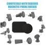 WizGear Mount Metal Plate with Adhesive for MagneticCradle-less Mount - 4 Pack, 2 Rectangle and 2 Round (Compatible with Magnetic Mounts) Black