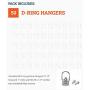 Heavy Duty D-Ring Picture Hangers - 50 Pack - 2 Hole with Screws - Picture Hang Solutions
