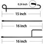 Garden Flag Stand, Premium Garden Flag Pole Holder Metal Powder-Coated Weather-Proof Paint with one Tiger Clip and two Spring Stoppers without flag