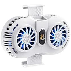 Phone Radiator Gaming Phone Cooling Fan Holder Heat Sink Adjustable Portable for 4-6.5 Inches Phones White