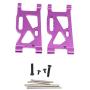 Mingbai Alloy Front&Rear Suspension Arms for WLtoys 124019 1/12 RC Car, RC Car Upgrade Metal Front&Rear Swing Arm Spare Part (2-Pack Front Swing Arm)