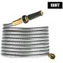 Cromtac Stainless steel 304 garden hose, no kink explosion, no bite (100ft)