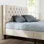 ZINUS Misty Upholstered Platform Bed Frame / Mattress Foundation / Wood Slat Support / No Box Spring Needed / Easy Assembly, Taupe, Queen ZINUS Misty Upholstered Platform Bed Frame / Mattress Foundation / Wood Slat Support / No Box Spring Needed / Easy Assembly, Taupe, Queen