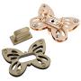 RMISODO 4 Pieces Butterfly Shaped Clasp Turn Lock Metal Purse Twist Lock for DIY Handbag Purse