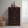 Hodedah HI70DR Chocolate Hodeida 7 with Locks On 2-Top Chest of Drawers