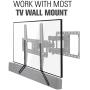 Mounting Dream Soundbar Mount Sound Bar TV Bracket for Mounting Above or Under TV Fits Most of Sound Bars Up to 22 Lbs, with Detachable Long and Short Extension Plates MD5420