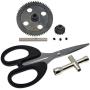 Differential Center Gear 62T 0015 & 17T 0088 Metal Steel for 1/12 Wltoys 12428 12628 12423 Short Course Buggy Off-Road Car Upgrades Replace and 2 Tools(Black)