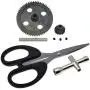 Differential Center Gear 62T 0015 & 17T 0088 Metal Steel for 1/12 Wltoys 12428 12628 12423 Short Course Buggy Off-Road Car Upgrades Replace and 2 Tools(Black)