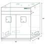 ULTRA YIELD 48''x96''x84'' + 12'' Extension Grow Tent - 1680D Mylar Professional Indoor Growing Tents - Use for Hydroponics Growing System - 4x8