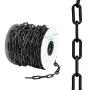 Houseables Plastic Chain, Safety Barrier, 124 Foot, 2'' Links, Light Weight, UV Protected, Accessory for Crowd Control, Queue Line, Decoration, Chains Link Fence (Black)