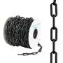 Houseables Plastic Chain, Safety Barrier, 124 Foot, 2'' Links, Light Weight, UV Protected, Accessory for Crowd Control, Queue Line, Decoration, Chains Link Fence (Black)