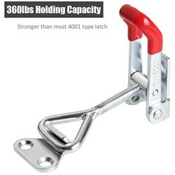 Eliseo Adjustable Toggle Clamp, 6Pack 360lbs Holding Capacity Heavy Duty 4001 Style Toggle Latch Hasp Clamp for Door, Box Case Trunk, Smoker Lid, Jig. Quick Release Pull Latch, Sturdy Metal Draw Latch