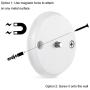 Wall Mount for Nest Cam IQ – Mount Nest IQ with Screws onto Any Wall or Use the Strong Magnet to Mount the Camera onto Any Metallic Surface Without Tools or Wall Damage –by Wasserstein (2 Pack, White)