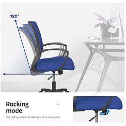 Office Chair Ergonomic Desk Chair Mesh Computer Chair with Lumbar Support Armrest Rolling Swivel Adjustable Task Chair for Adults(Blue)