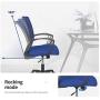 Office Chair Ergonomic Desk Chair Mesh Computer Chair with Lumbar Support Armrest Rolling Swivel Adjustable Task Chair for Adults(Blue)
