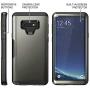 YOUMAKER Case for Galaxy Note 9, Full Body Heavy Duty Protection with Built-in Screen Protector Shockproof Rugged Cover for Samsung Galaxy Note 9 (2018) 6.4 inch - Gun Metal/Black