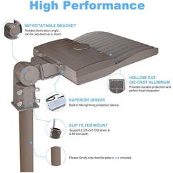 LED Parking Lot Light, DLC UL Listed 150W LED Street Lights Shoebox Pole Lights Fixture 20250LM 5000K IP65 Waterproof Outdoor Area Road Lighting Slip Fitter 450W HID/HPS Replacement[2020 New Version]