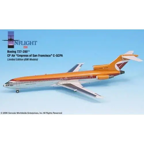 CP Air 1975 C-GCPA Boeing 727-200 Airplane Miniature Model Diecast 1:200 Part# A012-IF722001 CP Air 1975 C-GCPA Boeing 727-200 Airplane Miniature Model Diecast 1:200 Part# A012-IF722001