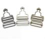 Healifty 4pcs Overall Buckles Retro Suspender Buckles Overall Clip Replacement for Trousers Cotton Jacket Jeans Bronze