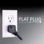 GE Outlet Surge Protector, 6 Ft Extension Cord, Power Strip, 800 Joules, Twist-To-Close Safety Covers, Black, 33661, 6 ft, 6 Ft