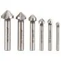 3 Flute 90 Degree HSS Chamfering Tool Bit Countersink Drill Bit for Metal Pack of 6pcs 3 Flute 90 Degree HSS Chamfering Tool Bit Countersink Drill Bit for Metal Pack of 6pcs
