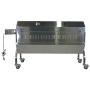 TITAN GREAT OUTDOORS BBQ Rotisserie Grill w/Roaster Spit and Glass Hood, 125 lbs.
