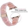 V-MORO Resin Strap Compatible with Series 6 Apple Watch Band 40mm 38mm Women with Rose Gold Stainless Steel Buckle Fashion Replacement for iWatch Series SE/5/4/3/2/1 Pink 38mm 40mm