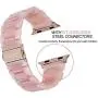 V-MORO Resin Strap Compatible with Series 6 Apple Watch Band 40mm 38mm Women with Rose Gold Stainless Steel Buckle Fashion Replacement for iWatch Series SE/5/4/3/2/1 Pink 38mm 40mm