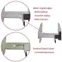 VINCA DCLA-0605 Electronic Digital Vernier Micrometer Caliper Measuring Tool Stainless Steel Large LCD Screen 0-6 Inch/150mm, Inch/Metric/Fractions, Red/Black VINCA DCLA-0605 Electronic Digital Vernier Micrometer Caliper Measuring Tool Stainless Steel Large LCD Screen 0-6 Inch/150mm, Inch/Metric/Fractions, Red/Black