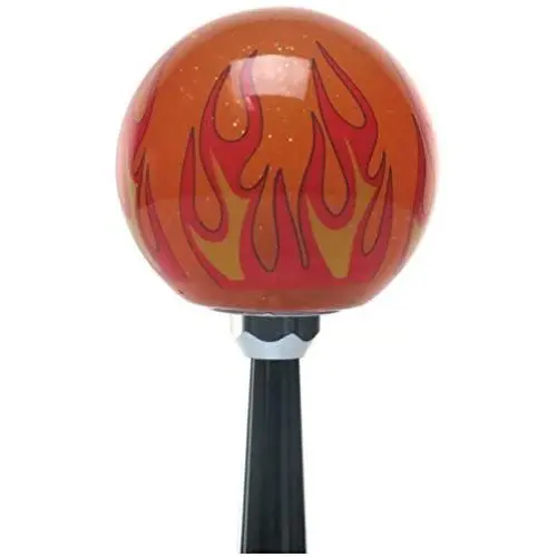 American Shifter 327582 Rat Fink Orange Flame Metal Flake Shift Knob with M16 x 1.5 Insert