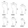 ASTARON 70 Pcs Mutli-Size Vinyl Coated Cup Hooks Metal Screw-in Hooks for Hanging Coffee Cup Plant, White