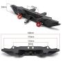 RCLions Metal Rear Bumper with 2 Shackles/Trailer Hitch for TRX4 1/10th RC Crawler Car