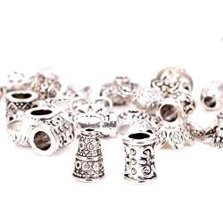 Incredible art 300-Piece Bali Style Jewelry Making Metal Bead Caps Deluxe New Mix, Silver