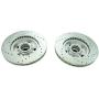 Front Semi Metallic Pads & Performance Drilled Slotted Coated Rotor Kit