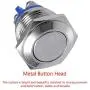 ESUPPORT Car 16mm Momentary Stainless Metal Push Button Switch Pack of 5 ESUPPORT Car 16mm Momentary Stainless Metal Push Button Switch Pack of 5
