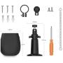 Metal Wall Mount for Arlo Pro 2 and Arlo Pro with Anti-Theft Security Chain and Silicone Skins for Indoor Outdoor Extra Security(Black, 2 Pack)