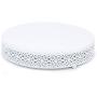 VILAVITA 3-Piece Cake Stand Set Round Metal Cake Stands Dessert Display Cupcake Stands, White VILAVITA 3-Piece Cake Stand Set Round Metal Cake Stands Dessert Display Cupcake Stands, White
