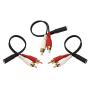 VCE 3-Pack 3.5mm Female to 2 RCA Male Stereo Audio Y Cable, Gold Plated Adapter Compatible for TV,Smartphones, MP3, Tablets, Speakers,Home Theater (8 inch)