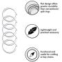Flat Key Rings Key Chain Metal Split Ring 30pcs (Round 1.25 Inch Diameter), for Home Car Keys Organization, Lead Free Nickel Plated Silver