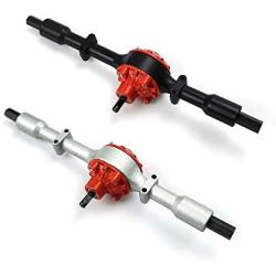 Facibom Metal Rear Bridge Axle with Steel Gear for WPL D12 C14 C24 C34 B14 B24 B16 B36 RC Car Upgrade Parts Accessories,Silver