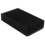 Aluminum Large Heatsink 4.72 x 2.72 x 1.06 inch /120 x 69 x 27 mm Heat Sink Cooling Black Oxide Radiator 22 Fin for Computer LED Power