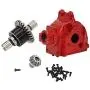 F Fityle 1:14 Upgrade Metal Gear Box Shell and Differential RC Car Part for Wltoys144001 Buggy Accessories - Red